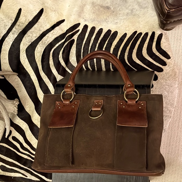 Sundance High Quality Brown leather suede handbag - Picture 1 of 7